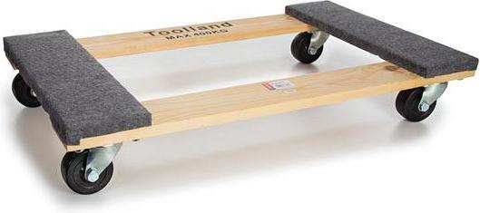 Image du produit Velleman SUPPORT ROULANT POUR MEUBLES - RECTANGULAIRE - 760 x 460 mm - CHARGE MAX. 400 kg (400 kg)
