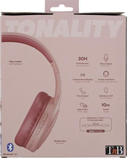Image du produit T'nB Casque (pas de réduction du bruit, 30 h, Sans fil)