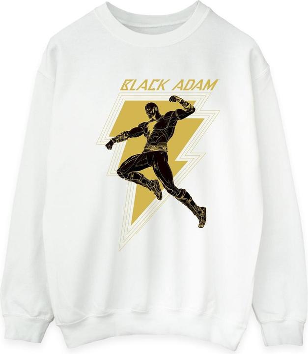 Schwarz Adam Golden Bolt Brust Baumwolle Sweatshirt