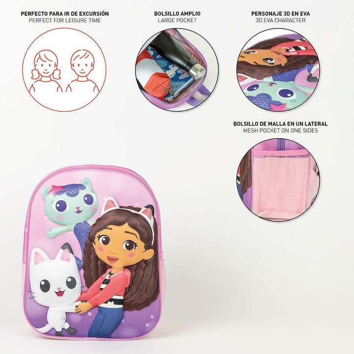 Immagine prodotto Gabby's Dollhouse zaino per bambini 3d, rosa
