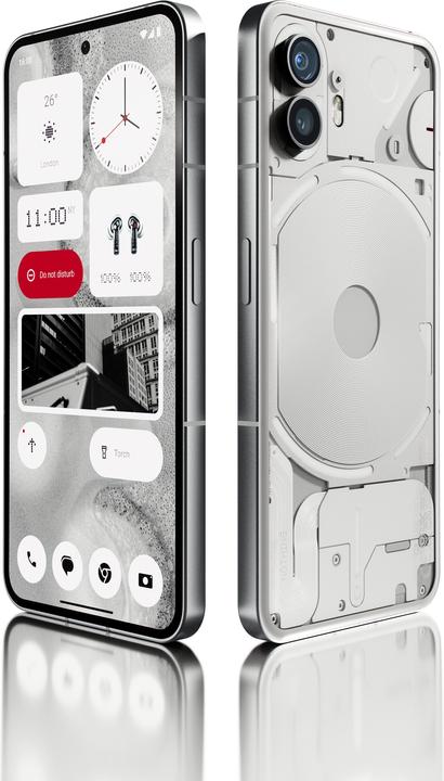 Actual product image Nothing Phone (2) (256 GB, White, 6.70", Dual SIM, 50 Mpx, 5G)