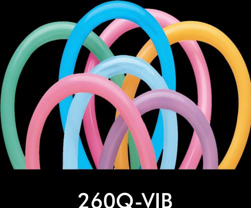 Produktbild Qualatex 100 Modellierballons Vibration-Mischung L 180cm (100 x)