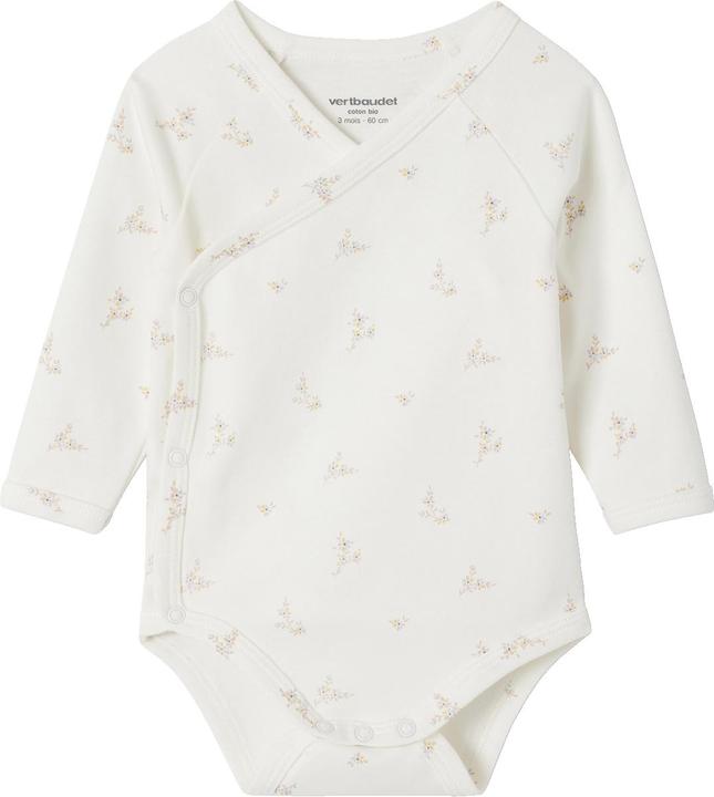 Actual product image Vertbaudet Bio-Kollektion: 2er-Pack Baby Wickelbodys mit langen Ärmeln (74)