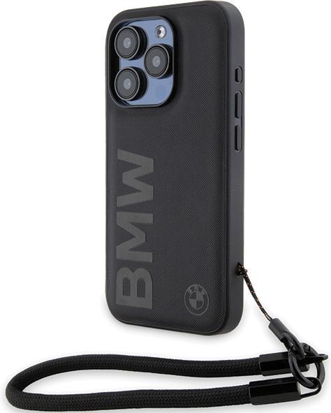 Immagine prodotto BMW BMHCP15X23RMRLK Custodia rigida per iPhone 15 Pro Max 6,7" in pelle firmata con marchio Wordmark (Apple iPhone 15 Pro Max)
