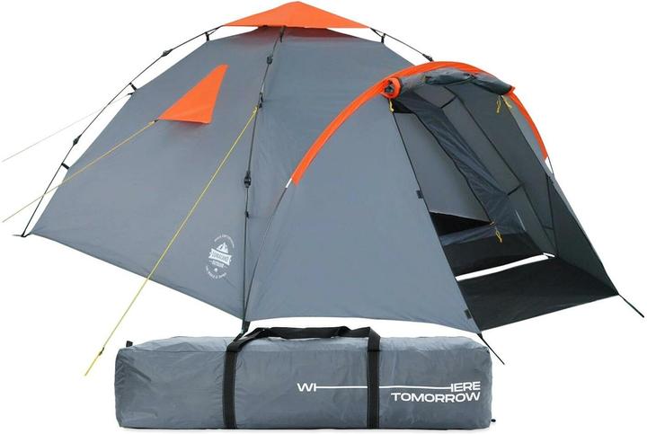 Where Tomorrow Drei Personenzelt Pop-Up - Grau, Anzahl Personen: 3 (3.10 kg, 3 Personen)