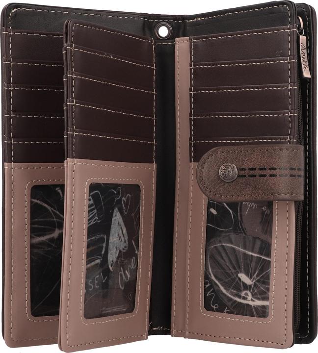 Actual product image Anekke Shoen Brown Geldbörse RFID Schutz 19 cm