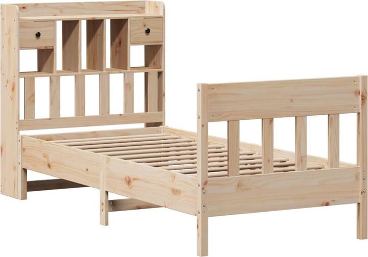 Produktbild VidaXL Massivholzbett Holzbett Bett Einzelbett ohne Matratze 90x200cm Kiefer (90 x 200 cm)
