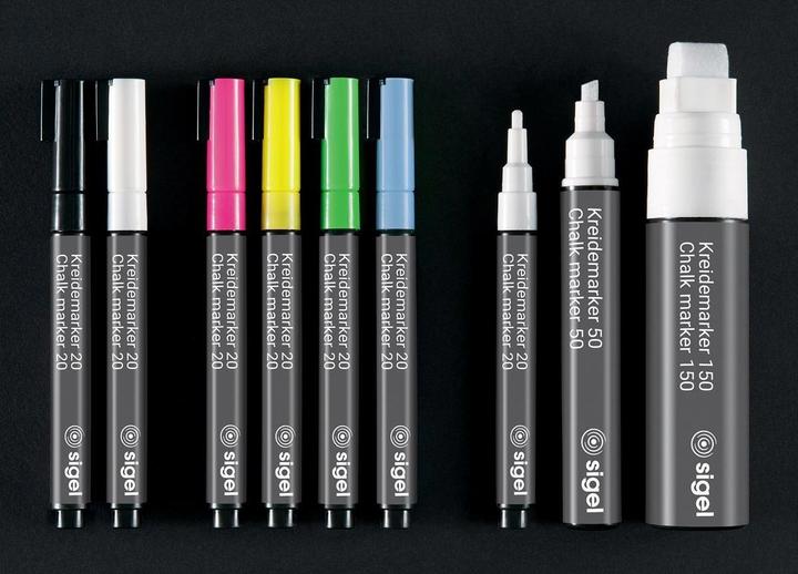 Produktbild Sigel Kreidemarker Gelb/Grün/Pink (Gelb, Grün, Pink, 5 mm, 3 x)