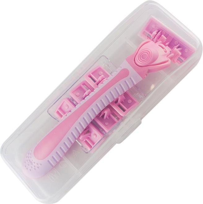Actual product image JTI Razor with replaceable blades in a storage box - Pink
