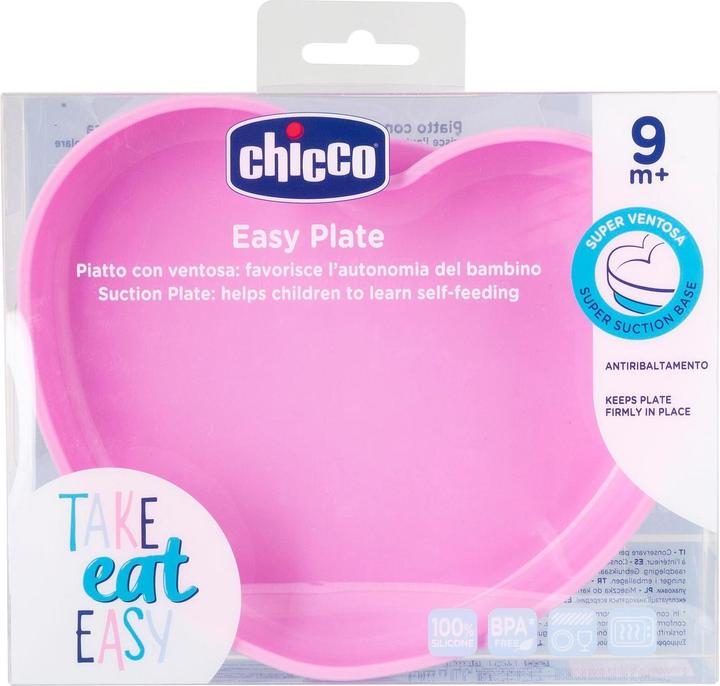 Image du produit Chicco Assiette silicone Coeur Girl