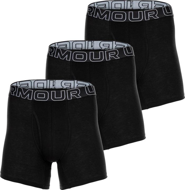 Under Armour Boxershort Sportlich Figurbetont UA PERFORMANCE COTTON - SOLID 6 IN 3PK (XL, 3er Pack)