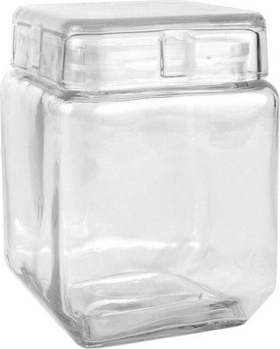 Produktbild La Mer Topf karriert Glas 1,2 L 11 x 11 x 14,5 cm (12 Stück)