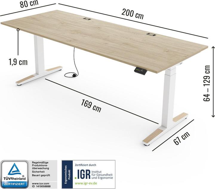 Produktbild Yaasa Desk Expert (200 x 80 cm)