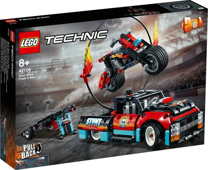 Image du produit LEGO Spectacle de cascadeurs avec camion et moto (42106, LEGO Technic)