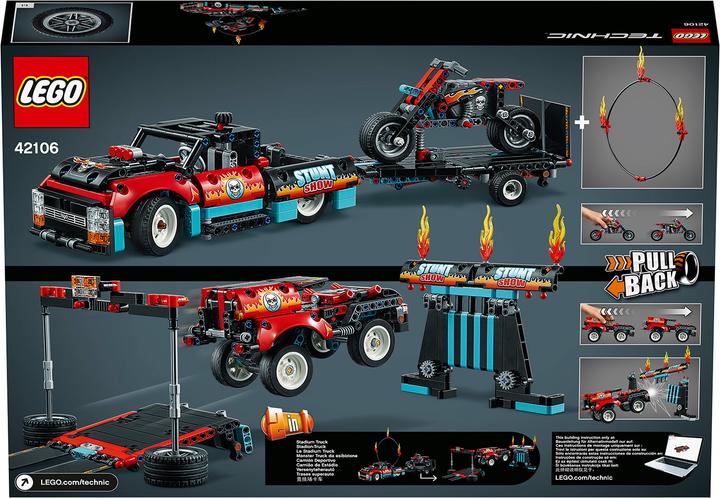 Image du produit LEGO Spectacle de cascadeurs avec camion et moto (42106, LEGO Technic)