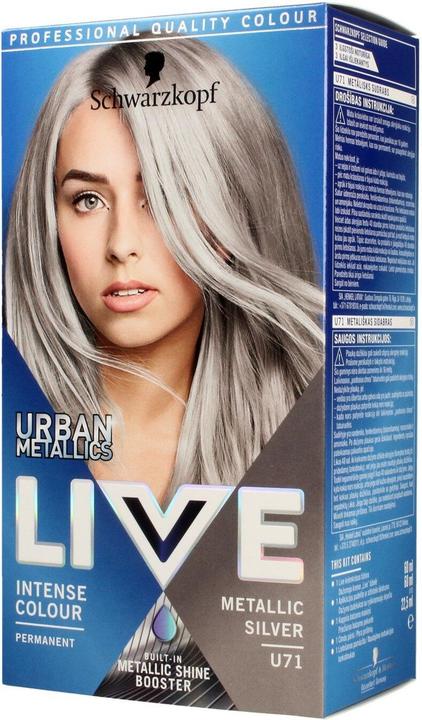 Schwarzkopf Live Urban Metallic Hair Dye U71 Metallic Silver (U71 metallic silver)