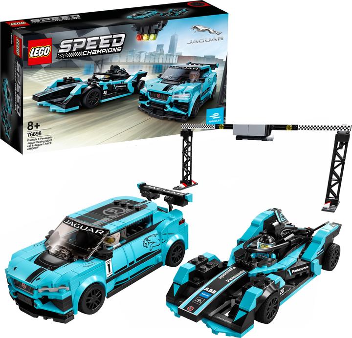Produktbild LEGO Formula E Panasonic Jaguar Racing GEN2 car & Jaguar I-PACE eTROPHY (76898, LEGO Speed Champions)