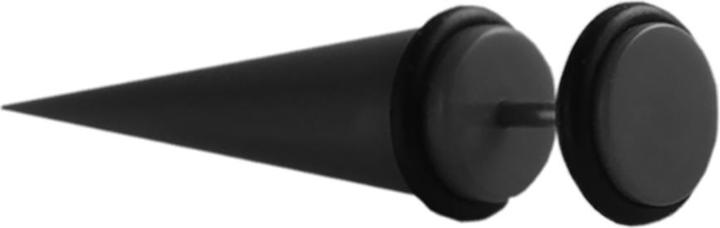 Star Piercing Fake Expander schwarz (ohne Messing, Acryl)