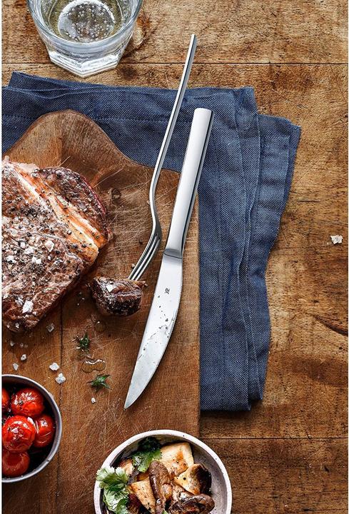 Produktbild WMF Steakbesteck Set Steakmesser 6 Personen Nuova 12tlg Spezialklingenstahl Edelstahl (12 Stück, Besteck Set)