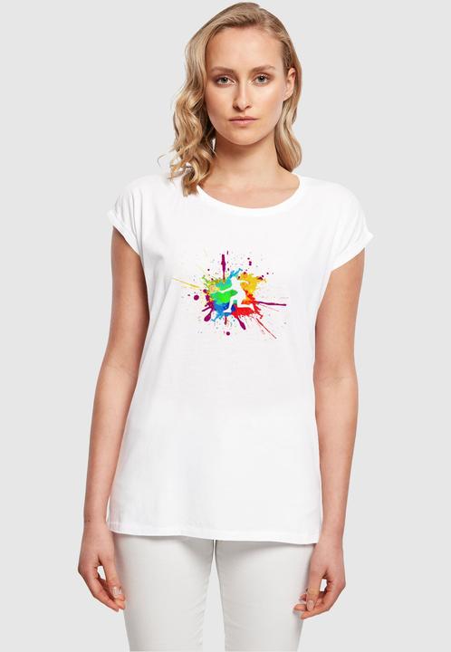 Actual product image Merchcode Ladies Colour Splash Player Extended Shoulder Tee - 116313 (XXL)