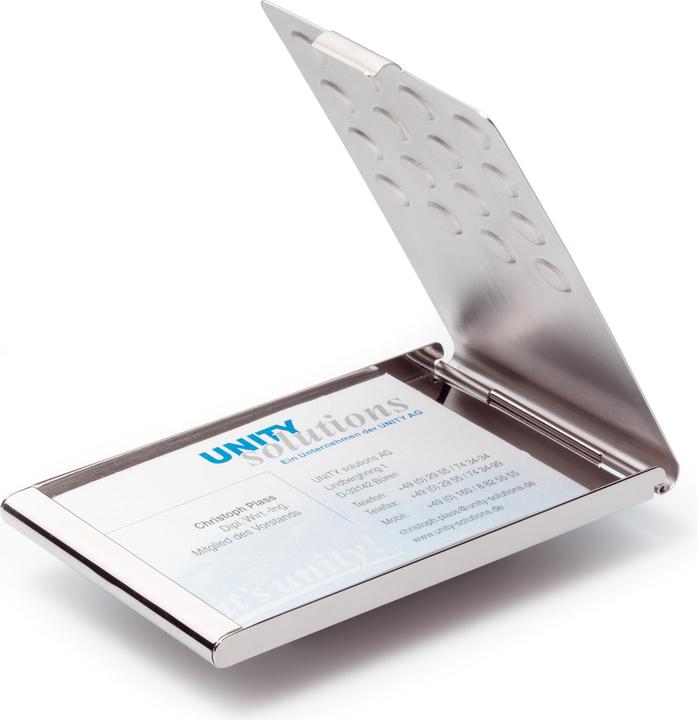 Image du produit Durable Etui pour cartes de visite Business Card Box Chrome (95 x 58 mm)