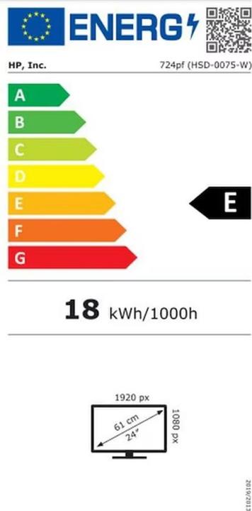Energie-Label HP 724pf (1920 x 1080 Pixel, 23.80")
