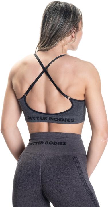Actual product image Better Bodies Curve Scrunch Bra - Black Melange (XS)