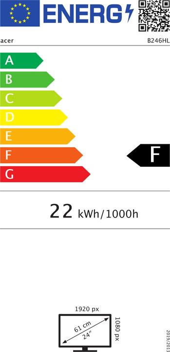 Energie-Label Acer B246HLymdr (1920 x 1080 Pixel, 24")