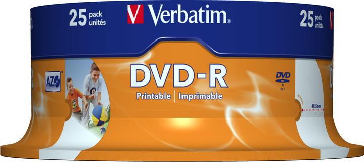 Image du produit Verbatim DVD-R, 16x, 4,7GB, 25 broches (25 x)