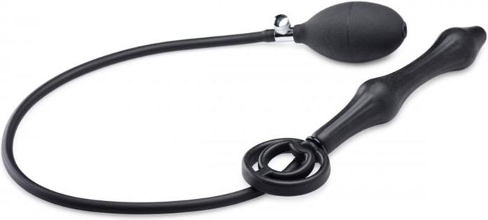 Actual product image Master Series Inflatable Silicone Anal Plug + Cock & Ball Ring