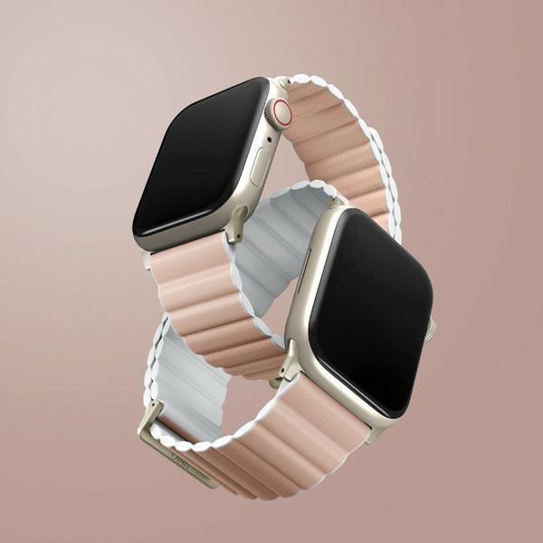Image du produit Uniq pasek Revix Premium Apple Watch Series 1/2/3/4/5/6/7/8/SE/SE2 38/40/41mm Edition Reversible Mag (Silicone, cuir écologique, Plastique)