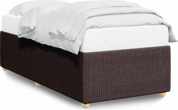 Produktbild VidaXL Bettgestell Polsterbett Bett Doppelbett Dunkelbraun 160x200cm Stoff (160 x 200 cm)