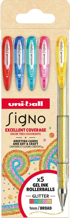 Produktbild Uni-ball SIGNO SPARKLING - Gelroller (Grün, Gold, Blau, Rosa, Sparkling rot)