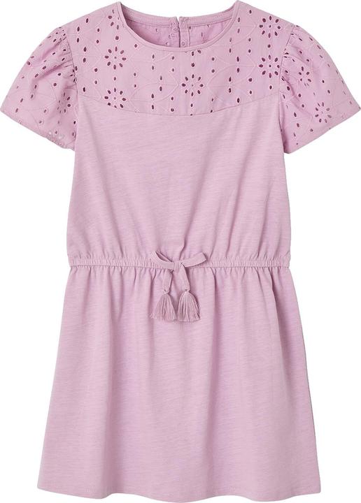 Vertbaudet Mädchen Kleid mit Lochstickerei