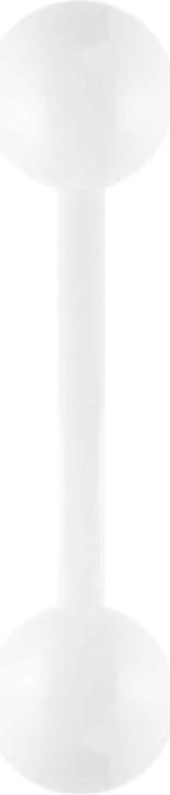 Star Piercing Micro Banane Pure White mit Kugel (ohne Messing, Chirurgenstahl 316L)