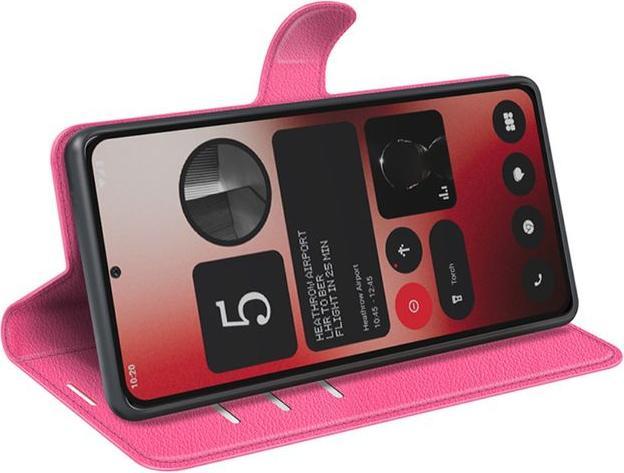 Actual product image MU Classic Litchi Leather Bookcover Series (Nothing Phone (2a))