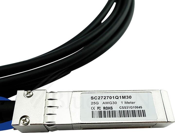 Actual product image CBO Dell 470-ACFB Compatible BlueLAN DAC SFP28 SC272701Q2M30