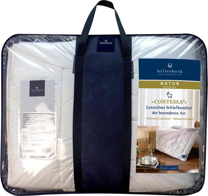 Produktbild Billerbeck Kaschmirdecke Contessa Uno medium, Füllung: 100% Kaschmir (1100 g, 135x200 cm)