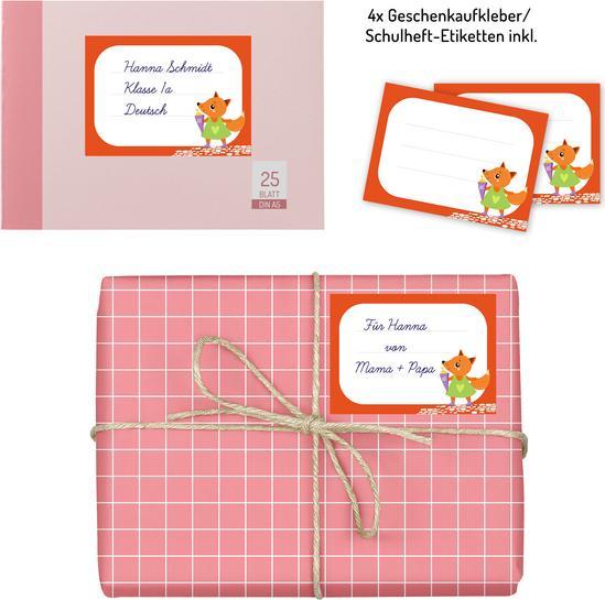 Produktbild Dabelino Geschenkpapier-Set Einschulung für Mädc (Geschenkpapier, 4 x)