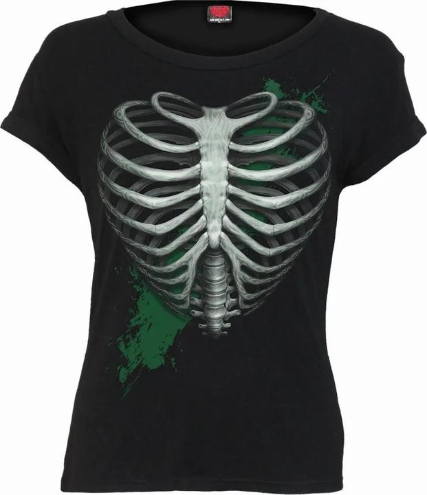 Immagine prodotto Spiral Maglietta con maniche a cappuccio Heart Ribs Glow In The Dark Donna/Ladies (L)