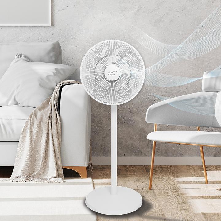Produktbild LTC Standing Fan WT112 45W 12" digital display, remote, oscillation, white