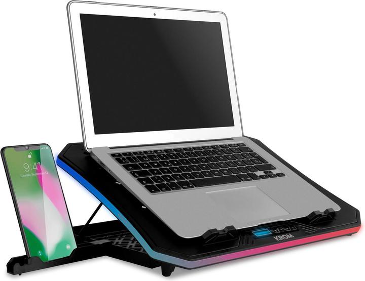 Actual product image Krom Kooler Notebook Cooling Pad 48.3 cm (19" ) 2100 rpm Black (NXKOOLER)
