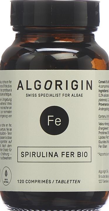 Image du produit Algorigin Fer Spiruline (120 pièce(s), Cachets, 60 g)