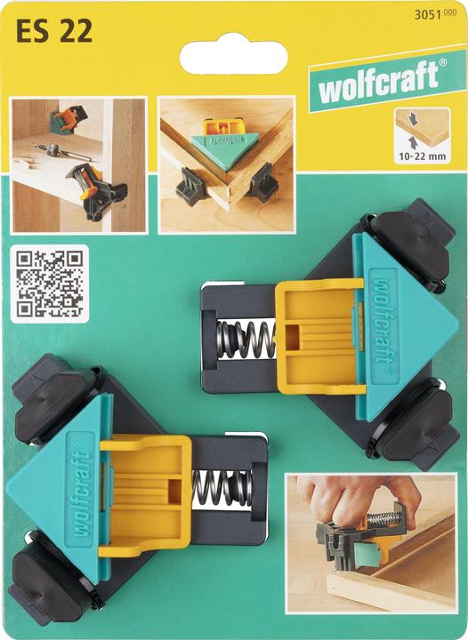 Image du produit wolfcraft wolfcraft 2 ES 22 - Eckenspanner (22 mm)