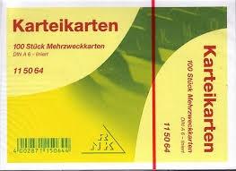 Actual product image Rnk Index cards lined A6 (A6, 205 g/m², 100 x)