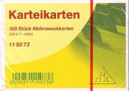 Actual product image Rnk Index cards lined A7 (A7, 205 g/m², 100 x)