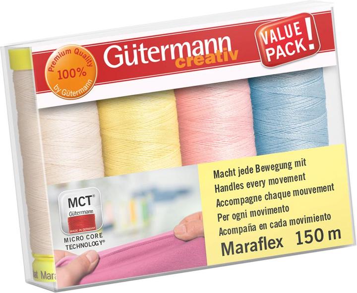 Produktbild Gütermann Nähfaden-Set Maraflex, 4 Spulen à 150 m (15000 m)