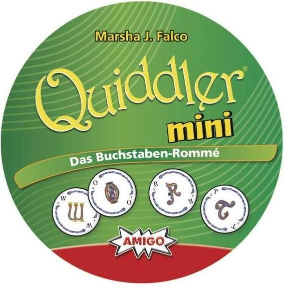 Actual product image Amigo Quiddler mini, d from 10 years, 2-4 players, in metal box 5 cm (German)