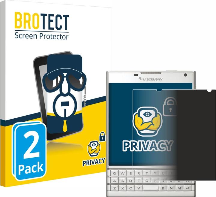 Produktbild BROTECT Sichtschutzfolie Anti-Spy Privacy Folie Blaulicht-Schutz (2 Stück, Blackberry Passport)