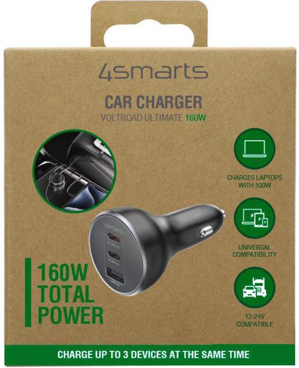Produktbild 4smarts Kfz Ladegerät VoltRoad Ultimate 160W schwarz